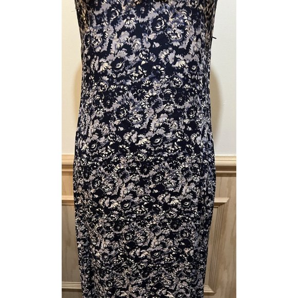 VTG 90s U.S.A. Classic Authentic Outfitters Floral Maxi Dress Sz 6 Romantic Blue - Picture 3 of 7